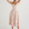 Strappy Back Tie-Up Corset Midi Dress