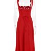 Strappy Back Tie-Up Corset Midi Dress
