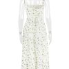 Strappy Back Tie-Up Corset Midi Dress