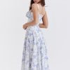 Strappy Back Tie-Up Corset Midi Dress