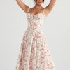 Strappy Back Tie-Up Corset Midi Dress
