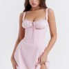 Strappy Corset Back Tie-Up Mini Dress