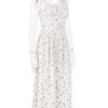 Strappy Corset Flowy Midi Dress With Pocket