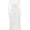 Strappy Corset Flowy Midi Dress With Pocket