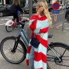 Stripe Long Fuzzy Cardigan
