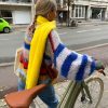 Striped Fuzzy Knit Sweater