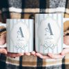 Stripes Monogram Custom Name Mug - Personalized Mug