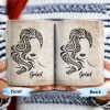 Strong Brave True Woman Silhouette Mug - Personalized Custom Coffee Mug - LAT010_MG