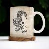Strong Brave True Woman Silhouette Mug - Personalized Custom Coffee Mug - LAT010_MG