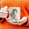 Strong Brave True Woman Silhouette Mug - Personalized Custom Coffee Mug - LAT010_MG