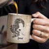 Strong Brave True Woman Silhouette Mug - Personalized Custom Coffee Mug - LAT010_MG