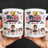 Strong Funny Brave Hero Dad, Protector Loving Friendly Man Of God - Personalized Custom Coffee Mug - DAD172_MG