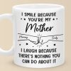 Strong Together, One Fist Bump At A Time - Family Personalized Custom Mug - Gift For Mom, Daughter, Son