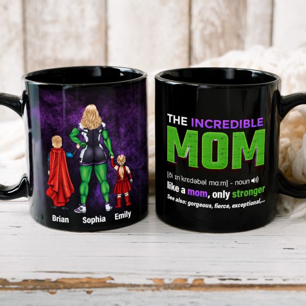 Stronger Mom 05HUDT190423TM Personalized Black Mug