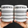 Stuck Between With Chain Link Patterns - Personalized Custom Coffee Mug - FAM384_MG