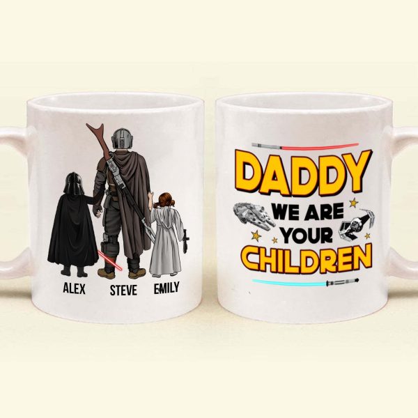 Stwa Galaxy Dad We Are Your Children - Gift For Father's Day - Personalized Ceramic Mug
