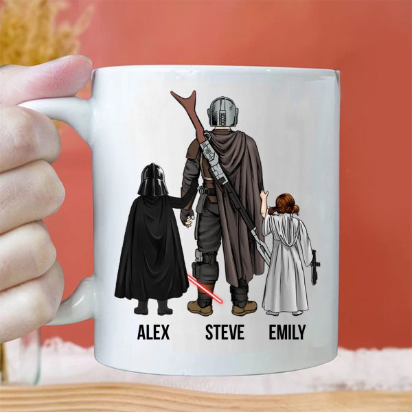 Stwa Galaxy Dad We Are Your Children - Gift For Father's Day - Personalized Ceramic Mug