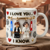 Stwa I Love You I Know - Personalized White Edge-to-Edge Mug - Gift For Couple, Fan Movies HH01