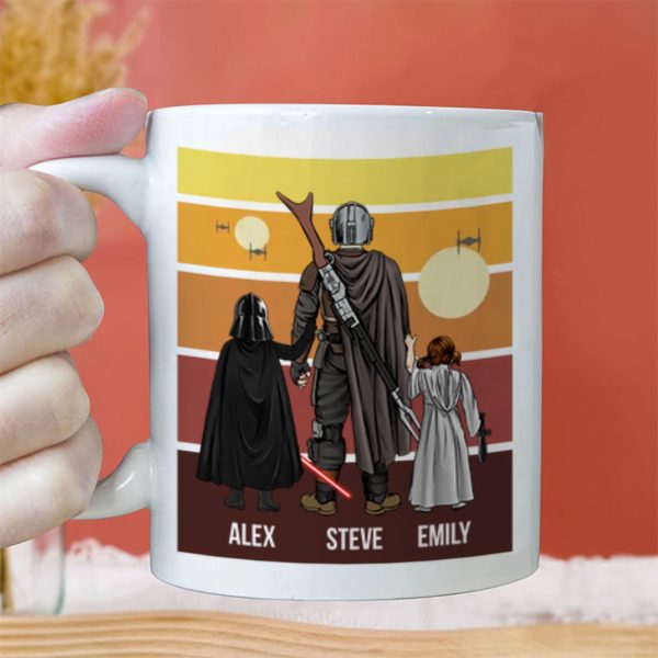 Stwa Just A Dadalorian Try To Make His Way In The Universe - Gift For Father's Day - Personalized Ceramic Mug