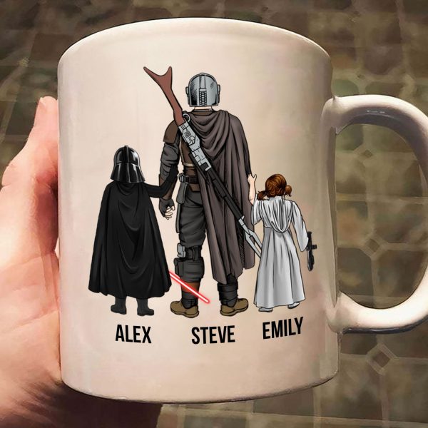 Stwa My Dad And Me In The Adventure Go To Space - Gift For Father's Day - Personalized Ceramic Mug