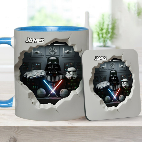 Stwa Welcome To The Dark Side In Galaxy Star - Personalized Accent Mug - Gift For Movie Fans NL122