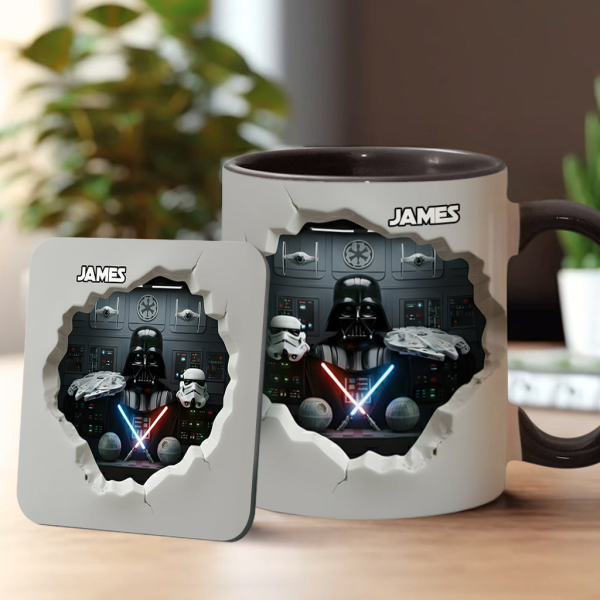 Stwa Welcome To The Dark Side In Galaxy Star - Personalized Accent Mug - Gift For Movie Fans NL122