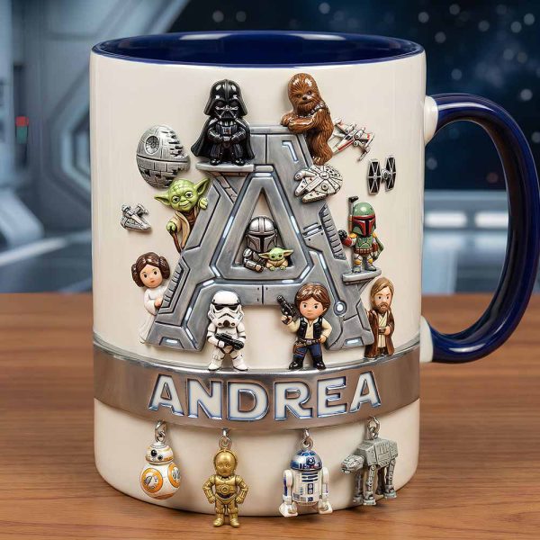 Stwa With Alphabet Initial Letter - Personalized Accent Mug - Gift For Movie Fans HH01