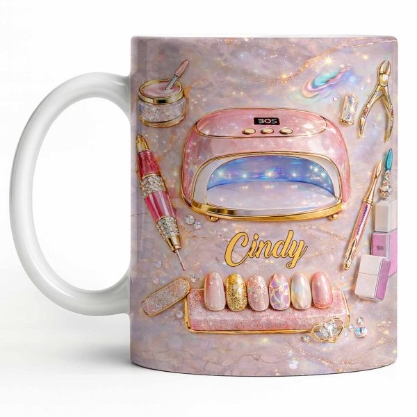 Stylish Nail Art Accessories Design - Personalized Custom Coffee Mug - HOB058_MG