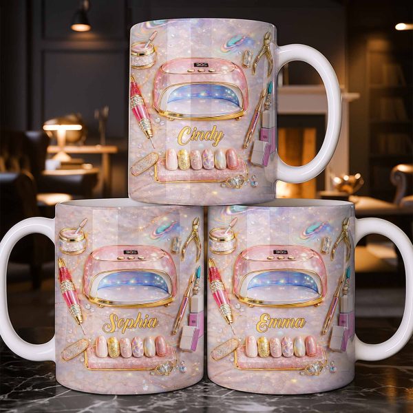 Stylish Nail Art Accessories Design - Personalized Custom Coffee Mug - HOB058_MG
