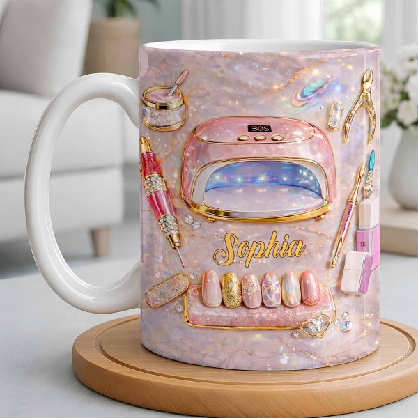 Stylish Nail Art Accessories Design - Personalized Custom Coffee Mug - HOB058_MG