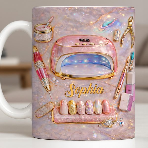 Stylish Nail Art Accessories Design - Personalized Custom Coffee Mug - HOB058_MG