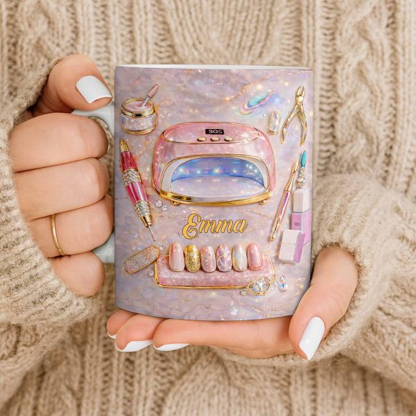 Stylish Nail Art Accessories Design - Personalized Custom Coffee Mug - HOB058_MG