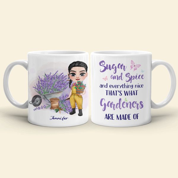 Sugar And Spice, Personalized Mug, Gift For Gardening