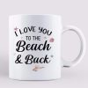 Summer Happy Besties On The Beach Personalized Mug