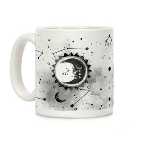 Sun and Moon Faces Coffee Mug