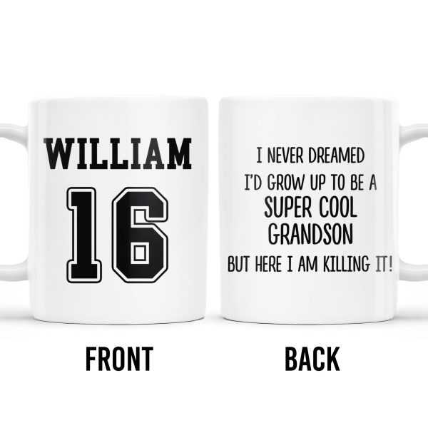 Super Cool Grandson Killing It Mug - Personalized Custom Coffee Mug - GSN029_MG