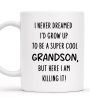 Super Cool Grandson Mug With Inspirational Quote - Personalized Custom Coffee Mug - GSN028_MG