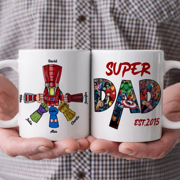 Super Dad Personalized Mug, Gift For Dad-4OHHN090623