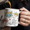 Super Dad Special Edition Comic Style and Stars - Personalized Custom Coffee Mug - DAD055_MG