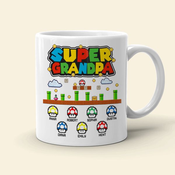 Super Family Personalized White Mug, Family Gift