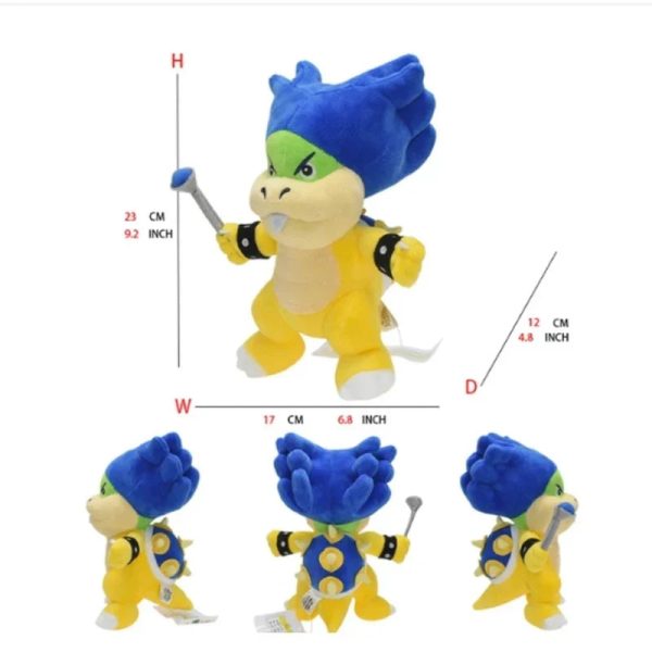Super Mario Bros Plush Toys - Adorable Bowser Jr, Meowser & Lemmy Dolls