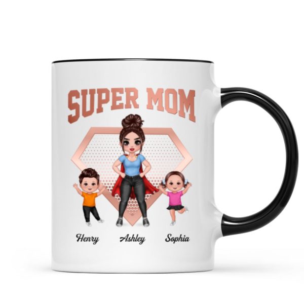 Super Mom Doll Mom & Doll Kids Personalized Mug