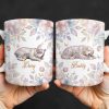 Surround Yourself With Love And Joy Featuring Dog And Flowers - Personalized Custom Coffee Mug - PME156_MG