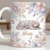 Surround Yourself With Love And Joy Featuring Dog And Flowers - Personalized Custom Coffee Mug - PME156_MG