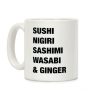 Sushi Nigiri Sashimi Wasabi & Ginger Coffee Mug