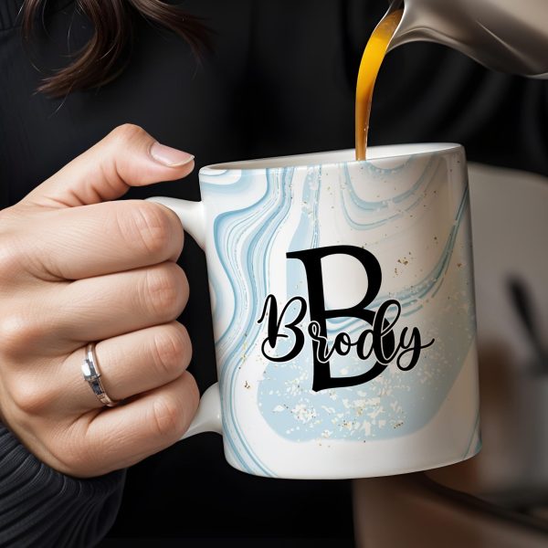 Swirled Marble Your Name Your Adventure Mug - Personalized Custom Coffee Mug - BST116_MG