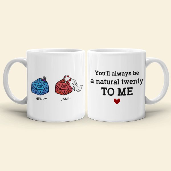 Table Top Game Dice Couple Personalized White Mug Gift