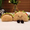 Taco Plush Toy & Bubble Tea Pillow - Soft Fruit Drink Doll Cushion Gift