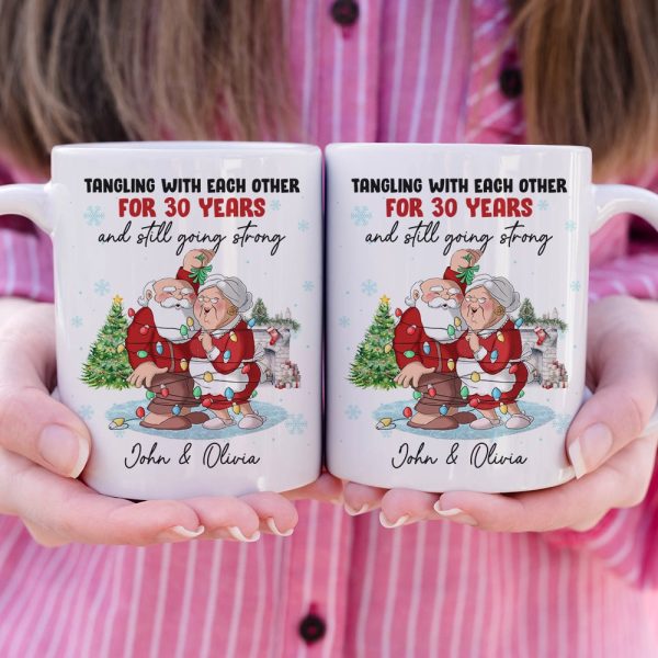 Tangle With Each Other And Still Go Strong-Personalized Coffee Mug-Christmas Gift For Old Couple