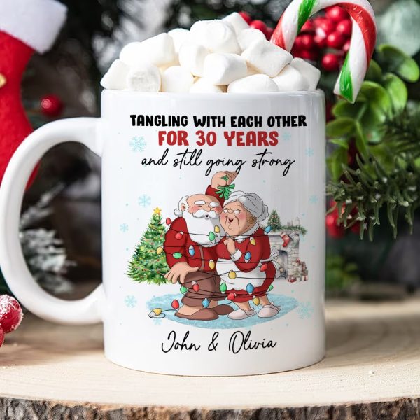 Tangle With Each Other And Still Go Strong-Personalized Coffee Mug-Christmas Gift For Old Couple
